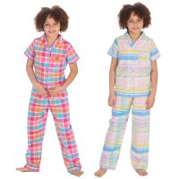 15C627: Girls Check Lounge Set (10-13 Years)